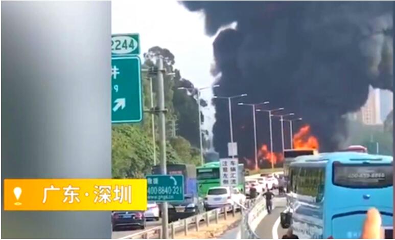 3.22广深高速油罐车侧翻起火事故